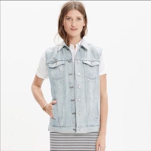 Madewell Light/Acid Wash Denim Vest